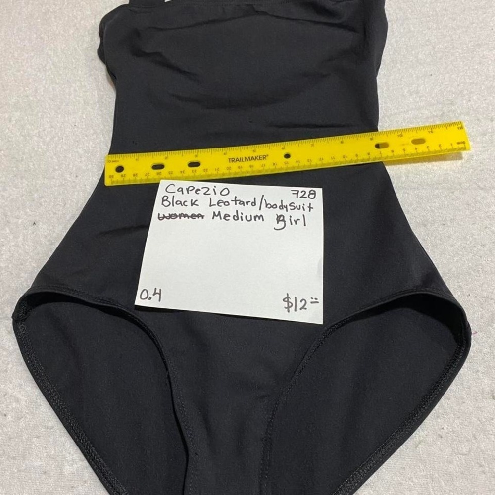 Capezio Black Scoop Neck Dance Bodysuit